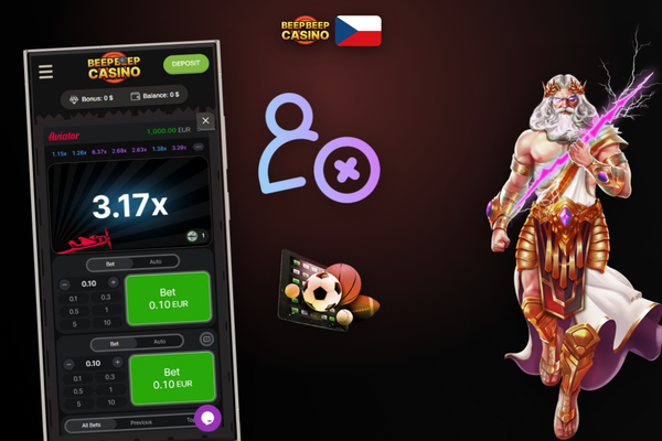 Jak hrát Aviator v Beep Beep Casino na mobilu a kliknout na výběr výhry ve správný moment