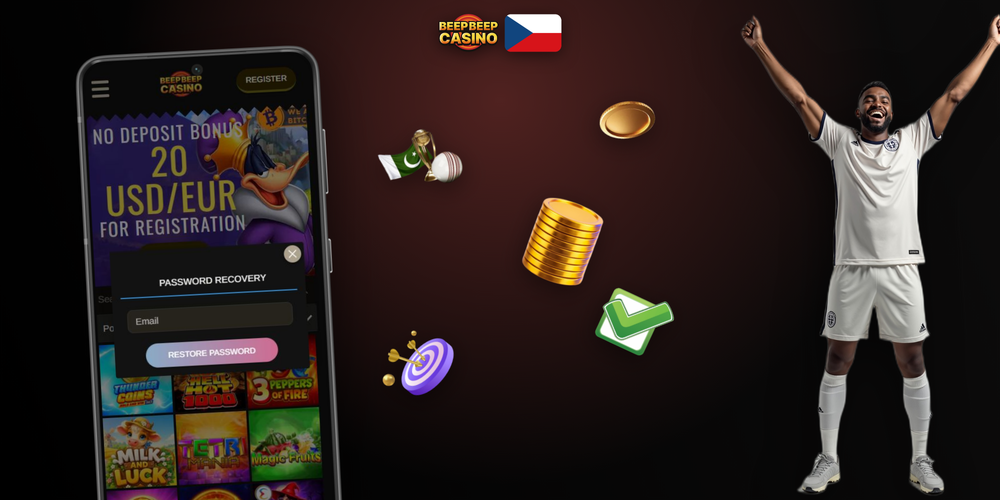 Beep Beep Casino nový účet s přehledem zůstatku bonusu a VIP postupu