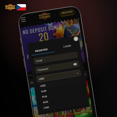Vytvoření účtu v Beep Beep Casinu přes e-mail a potvrzovací odkaz